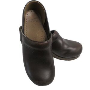Dansko Brown Leather Professional Comfort Slip-On Clog Size EUR 39 US 8.5